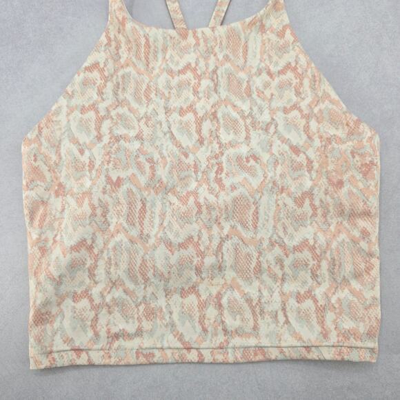 Old Navy Active Powersoft Cream Animal Crop Sports Bra Swim Top XS Extra Small - Picture 4 of 7